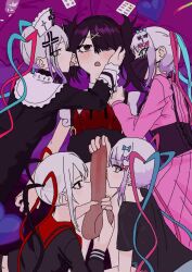  5girls ame-chan_(needy_girl_overdose) animated audible_music black_eyes black_hair black_shirt black_skirt blue_hair bow caressing_testicles censored chouzetsusaikawa_tenshi-chan chouzetsusaikawa_tenshi-chan_(dark_angel) covered_mouth cum cum_on_penis ear_licking ejaculation erection excessive_cum fellatio futa_with_female futanari glans glansjob grey_hair group_sex hair_bow hair_ornament hair_over_one_eye handjob large_penis licking licking_penis long_hair long_sleeves lying mask mouth_mask multicolored_hair multiple_girls needy_girl_overdose on_back open_mouth oral penis projectile_cum red_hair red_shirt selfcest shirt short_sleeves skirt sound straysecond surgical_mask tagme testicles tongue tongue_out twintails uncensored video x_hair_ornament  rating:Explicit score:548 user:Grey_Gespenst