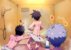  00s 3boys bathroom cellphone dungeon_and_fighter expose heart lvlv mage_(dungeon_and_fighter) male_focus multiple_boys phone pointy_ears same-sex_bathing shared_bathing shota shower tagme towel towel_pull wet yaoi 