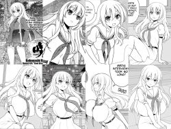  1girl breast_expansion breasts compilation female_focus highres huge_breasts large_breasts long_hair manga_page medium_breasts official_art oohoshi_awai progression sailor_collar saki_(manga) school_uniform sequential solo upskirt 