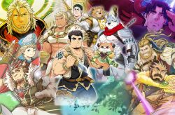 6+boys abs angel animal_ears arche_(crave_saga) arke_(crave_saga) arm_belt arm_hair armor armored_boots arrow_(projectile) artist_request axe bara bear_boy bear_ears beard belt bergamond_(crave_saga) black_hair blonde_hair blue_capelet blue_pants blush book boots bow_(weapon) bracelet breastplate brown_fur brown_hair bulge cape capelet character_request chest_belt chest_hair chest_tattoo clenched_hands collared_coat collared_shirt contrast cowboy_shot crave_saga creature cropped_torso crossed_arms crown dagger dark-skinned_male dark_skin demon_boy demon_horns dog_boy dog_ears dust electricity excalibur_(crave_saga) eye_black eyebrow_cut facial_hair falling_feathers fang fang_out feathered_wings feathers fighting_stance fingerless_gloves fire firing firing_at_viewer flaming_weapon forked_eyebrows frown fujimoto_gou full_beard furry furry_male garou-zuki gloves goatee green_fire green_hair grey_hair grimoire grin gun hair_slicked_back hakuma_(crave_saga) halo hand_on_own_face hands_on_own_hips hands_up headband highres holding holding_axe holding_bow_(weapon) holding_dagger holding_gun holding_knife holding_polearm holding_sword holding_weapon horns jewelry knife large_hands large_pectorals leather leather_belt leather_gloves lion_boy lion_ears long_hair long_sideburns looking_at_viewer magic male_focus mato_(matomonstera) mature_male midriff mizuki_gai multicolored_hair multiple_boys muscular muscular_male mustache navel navel_hair nine_(crave_saga) nipples no_shirt official_art old old_man one_eye_closed open_clothes open_mouth open_shirt orto_(crave_saga) pants partially_unbuttoned pauldrons pectoral_cleavage pectorals polearm ponytail pope promotional_art protagonist_(crave_saga) raineru_(gryffindor131) red_cape red_scarf red_shirt revealing_clothes sandals sash scar scar_on_arm scar_on_leg scarf sheath shigeru_(shounen_zoom) shirt shmiel_(crave_saga) shoes short_hair shorts shoulder_armor shoulder_tattoo sideburns single_glove sleeveless smile spear spiked_hair standing stomach stubble suv_(suv032) sword tattoo thick_eyebrows thigh_belt thigh_strap topless_male translation_request two-tone_hair undercut weapon white_cape white_gloves white_pants wings wrinkled_skin yudai_(grandeur023)