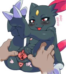 fingering pokemon red_eyes sneasel tagme rating:Explicit score:11 user:Spicey-Sama