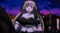  1girl animated animated_gif blonde_hair blue_eyes bouncing_breasts breasts large_breasts long_hair luis_frois_(oda_nobuna_no_yabou) nun oda_nobuna_no_yabou  rating:Questionable score:60 user:WasUpRo
