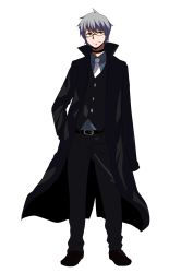 1boy alternate_costume bad_id bad_pixiv_id belt choker coat curiosities_of_lotus_asia formal full_body ghost_in_the_shell ghost_in_the_shell_stand_alone_complex glasses green_eyes highres jacket male_focus morichika_rinnosuke necktie pants parody pun2 shoes short_hair silver_hair smile solo standing suit touhou transparent_background trench_coat rating:Sensitive score:9 user:danbooru