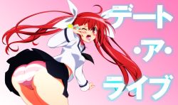 10s 1girl ahoge ass blush candy date_a_live food itsuka_kotori lollipop long_hair long_sleeves one_eye_closed open_mouth panties red_eyes red_hair school_uniform shintarou_(multi0319) solo star_(symbol) striped_clothes striped_panties tongue twintails underwear v very_long_hair wallpaper wink rating:Sensitive score:56 user:danbooru