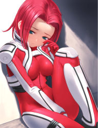 00s 1girl bodysuit breasts clothes code_geass female_focus kouzuki_kallen large_breasts leg_up legs pantyhose pilot_suit red_hair shiny_clothes skin_tight solo spandex tears thighs uni_(plastic_girl) rating:Questionable score:18 user:danbooru