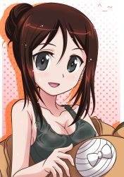  1girl breasts hanzou looking_at_viewer medium_breasts open_mouth sidelocks sleeveless smile solo  rating:Sensitive score:1 user:godkilla01