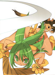 1girl animal_ears animal_hands animal_print blade_(galaxist) boomerang cat_ears cat_tail cham_cham gloves green_eyes green_hair highres long_hair looking_at_viewer monkey paku_paku paw_gloves paw_shoes queen&#039;s_blade queen&#039;s_gate samurai_spirits shoes simple_background snk tail tiger_print weapon white_background rating:Sensitive score:13 user:danbooru