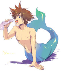  brown_hair cum cum_in_mouth disembodied_penis fellatio kingdom_hearts male_focus merman monster_boy nude oral penis topless_male sora_(kingdom_hearts) tongue uncensored yaoi zkakq  rating:Explicit score:48 user:M-D