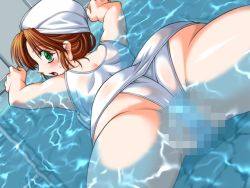  artist_request brown_hair censored character_request source_request swimming swimsuit tryset  rating:Explicit score:6 user:gelboor