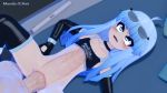  1boy 1girl 3d ahegao ahoge animated black_choker black_gloves blue_eyes blue_hair blue_nails blush blush_stickers choker clenched_teeth clothed_female_nude_male clothed_sex crop_top cybra_(gs-mantis) cybra_(mantis-x) deep_penetration erection fingerless_gloves fingernails functionally_nude gloves gs-mantis hetero highres huge_penis large_insertion large_penis lipstick loli long_fingernails long_hair lying makeup measuring midriff moaning nail_polish naughty_face navel nude on_back one_eye_closed open_mouth original penis penis_measuring pink_lips pussy ruler saliva seductive_smile sex shiny_skin shoulder_gloves size_difference smile sound spread_legs standing stomach_bulge sunglasses sunglasses_on_head teeth thighhighs tongue tongue_out unfinished uvula vaginal veins veiny_penis video wink x-ray 