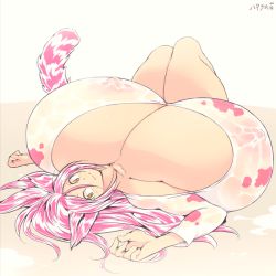 1girl animal_ears breasts cat_ears cat_tail cleavage curvy gigantic_breasts hataraki_ari lying milkcat nipples no_bra on_back original pink_hair see-through shirt smile solo tail wet wet_clothes wet_shirt rating:Explicit score:75 user:ThickCocksNThickLadies