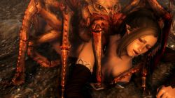  1girl 3d artist_request bent_over bestiality brown_hair bug character_request doggystyle elf forced frostbite_spider interspecies monster_sex nude on_floor pointy_ears prone_bone sex sex_from_behind spider the_elder_scrolls the_elder_scrolls_v:_skyrim vaginal  rating:Explicit score:44 user:gorack