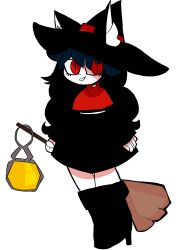  absurdres animal_ears boots broom cat_girl dress hat highres shawl witch witch_hat  rating:General score:0 user:Kawaiimilk
