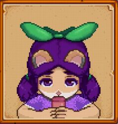  1boy 1girl age_difference animal_ears animated animated_gif bow fellatio furry furry_female furry_with_non-furry hair_ornament hetero interspecies jas_(stardew_valley) loli looking_at_viewer mouse_ears mouse_girl oral penis pixel_art pov purple_eyes purple_hair solo_focus stardew_valley  rating:Explicit score:283 user:Ongyo-Ki