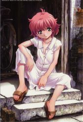  anita_king feet green_eyes highres pink_hair scan tagme toes  rating:Questionable score:18 user:kiores