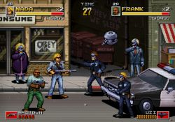 car city dark_skin frank_(they_live) gun junkboy monster motor_vehicle multiple_boys nada_(they_live) pixel_art police sunglasses they_live weapon 