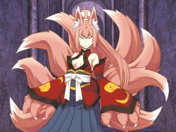  animal_ears closed_eyes fox_ears fox_tail mon-musu_quest! monster_girl pink_hair tail yao_(mon-musu_quest!)  rating:Sensitive score:20 user:lamialover1