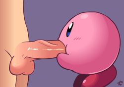  2boys animated animated_gif blue_eyes blush fellatio kirby kirby_(series) male_focus multiple_boys nintendo nude oral penis sex signature simple_background testicles torrentialkake uncensored yaoi  rating:Explicit score:89 user:Cane751