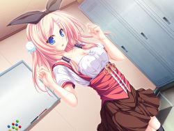 1girl 77 amane_ruru blue_eyes bow breasts covered_erect_nipples game_cg indoors pink_hair solo tenmaso thighhighs whirlpool rating:Questionable score:13 user:moderfoker1234