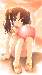 00s 1girl anise_tatlin ball beachball bikini brown_eyes brown_hair cloud emily_(pure_dream) feet flat_chest long_hair original sandals signature sitting solo swimsuit tales_of_(series) tales_of_the_abyss toes twintails wet rating:Sensitive score:28 user:danbooru