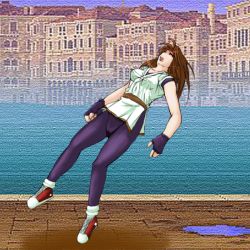  1girl animated animated_gif brown_hair closed_eyes hemp_(pixiv1710711) long_hair ryuuko_no_ken snk solo spandex the_king_of_fighters torn_clothes unconscious yuri_sakazaki  rating:Questionable score:26 user:yurimania712