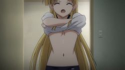 10s 1girl animated animated_gif asia_argento blonde_hair bouncing_breasts breasts buruma closed_eyes gym_uniform high_school_dxd high_school_dxd_new long_hair navel nipples screencap solo underwear undressing rating:Questionable score:130 user:lkuroi