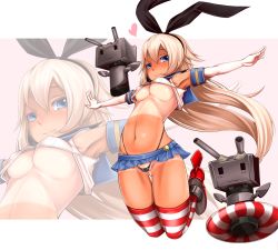 10s 1girl alternate_skin_color bad_id bad_pixiv_id blonde_hair blue_eyes breasts colored_eyelashes covered_erect_nipples crop_top elbow_gloves gloves hairband kantai_collection long_hair outstretched_arms panties rensouhou-chan shimakaze_(kancolle) small_breasts striped_clothes striped_thighhighs tan tanline thighhighs traces underboob underwear zoom_layer rating:Questionable score:23 user:danbooru