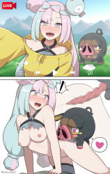 1girl animal_penis aqua_hair bestiality blue_hair breasts censored creatures_(company) doggystyle everyday2 game_freak heart heart-shaped_pupils iono_(pokemon) large_penis lechonk medium_breasts multicolored_hair nintendo nipples outdoors penis pig pink_hair pokemon pokemon_(creature) pokemon_sv pokephilia rape sex sex_from_behind symbol-shaped_pupils torn_clothes two-tone_hair vaginal rating:Explicit score:415 user:SylvanDragon