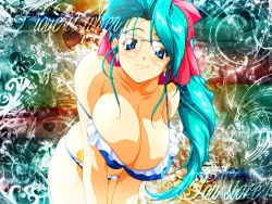  blue_eyes blue_hair breasts curvy glasses large_breasts lowres  rating:Questionable score:7 user:choji08