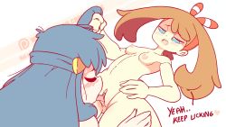 2girls animated belly blue_eyes blue_hair blush bow_hairband breasts brown_hair clitoris closed_eyes creatures_(company) cunnilingus dawn_(pokemon) diives english_text femdom from_below game_freak grabbing_another&#039;s_hair hair_ornament hairband hairclip highres licking long_hair may_(pokemon) medium_breasts multiple_girls navel nintendo nipples nude open_mouth oral perspective pokemon pokemon_dppt pokemon_oras pussy pussy_juice saliva smile standing sweat sweatdrop teeth thick_thighs thighs tongue tongue_out uncensored video watermark wide_hips yuri rating:Explicit score:877 user:pingato