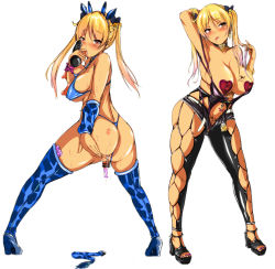 10s 2girls arm_behind_head armpits ass ass_grab bakuon!! bar_censor bikini blonde_hair blush breasts brown_eyes censored cervix choker condom condom_in_thighhighs condom_left_inside condom_wrapper dildo earrings full_body ground_zero hair_ornament twirling_hair heart heart_pasties jewelry large_breasts long_hair multiple_girls nail_polish pasties platform_footwear platform_heels prolapse revealing_clothes saliva sex_toy shiny_clothes simple_background skindentation stomach_tattoo suzunoki_rin swimsuit tan tattoo thighhighs toeless_footwear tongue tongue_out twintails used_condom white_background zerogura rating:Explicit score:123 user:Sex._Furius