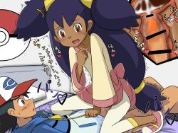  1boy 1girl ash_ketchum bar_censor big_hair black_hair blue_jacket blush bow brown_eyes censored cervix clenched_hands clothed_sex clothes_pull collarbone creatures_(company) cross-section cum cum_in_pussy dark_skin ejaculation erection eye_contact flat_chest franberyll game_freak girl_on_top hair_ornament hand_up happy_sex heart hetero hood hoodie indoors internal_cumshot iris_(pokemon) jacket japanese_text leggings loli long_sleeves looking_at_another lying motion_lines nintendo on_back on_bed open_mouth orgasm pants pants_pull penis pillow pink_bow pink_footwear pink_skirt poke_ball_symbol pokemon pokemon_(anime) pokemon_bw_(anime) purple_hair revision sex shirt shoes short_hair shota skirt smile spoken_heart straddling sweat talking text_focus torn_clothes torn_legwear translation_request trembling uterus vaginal white_legwear yellow_shirt zipper_pull_tab  rating:Explicit score:70 user:danbooru