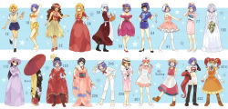 1boy anklet apron bad_id bad_pixiv_id barefoot basket bikini black_socks blonde_hair blue_hair boots bouquet bow brown_hair clothes_lift cosplay costume_chart creatures_(company) crossdressing crossed_arms cuffs curly_hair dress egg feather_boa flower flower_necklace folding_fan game_freak glasses gloves grass_skirt green_eyes gyaru hair_bow hand_fan handcuffs hat high_heels highres holding holding_poke_ball james_(pokemon) japanese_clothes jenny_(pokemon) jenny_(pokemon)_(cosplay) jessie_(pokemon) jessie_(pokemon)_(cosplay) jewelry joy_(pokemon) joy_(pokemon)_(cosplay) kimono kneehighs kogal lei lineup lipstick long_hair loose_socks makeup male_focus mask necklace nintendo nurse nurse_cap one_eye_closed open_mouth pantyhose paper_fan parasol pink_hair poke_ball pokemon pokemon_(anime) pokemon_(classic_anime) pokemon_dp146 pokemon_dppt_(anime) pokemon_ep015 pokemon_ep018 pokemon_ep022 pokemon_ep028 pokemon_ep050 pokemon_ep053 pokemon_ep054 pokemon_ep061 pokemon_ep077 pokemon_ep100 pokemon_ep110 pokemon_ep151 pokemon_ep226 pokemon_ep243 pokemon_rs050 pokemon_rs125 pokemon_rs156 pokemon_rse_(anime) purple_hair red_hair ribbon ring rose sailor_collar sailor_hat sailor_shirt salute sandals school_uniform shirt shoes short_hair skirt skirt_lift smile socks star_(symbol) sun_hat swimsuit thighhighs ticket trap twintails umbrella usao_(313131) veil wedding_dress white_legwear wig wink rating:Sensitive score:68 user:Roar_of_the_Sea