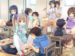  5girls 6+boys age_difference blush bottomless breasts censored chopsticks classroom desk fingering flat_chest food glasses grabbing grabbing_another&#039;s_breast hetero hikari_club loli long_hair multiple_boys multiple_girls panties polka_dot polka_dot_panties pussy_juice school sex sex_ed sex_education_2051 shoes short_hair shota small_breasts spread_legs striped_clothes striped_panties teacher teacher_and_student thighhighs twintails underwear uwabaki vaginal wet wet_clothes wet_panties  rating:Explicit score:608 user:huzzaman