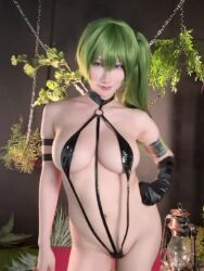  animated bouncing_breasts breasts cosplay green_hair haneame medium_breasts midriff ponytail real_life sousou_no_frieren tagme ubel_(sousou_no_frieren) undressing video  rating:Questionable score:107 user:Terran117