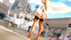  1girl 20s 3d animated arms_up ass ass_expansion ass_shake backless backless_leotard black_thighhighs blonde_hair blue_eyes blue_leotard blush boots bouncing_breasts breasts castle clapping cloud cloudy_sky day dress dual_persona dutch_angle female_focus fountain from_behind gold_footwear gold_trim hand_on_own_hip high_heel_boots high_heels highleg highleg_leotard honey_select huge_ass hyrule_castle illusion_soft jiggle knees_together_feet_apart leotard long_hair long_sleeves looking_at_another medium_breasts narrow_waist nintendo no_socks one_eye_closed outdoors pointy_ears prevence princess princess_zelda puffy_sleeves shiny_skin sitting sky small_breasts solo sound statue talking the_legend_of_zelda the_legend_of_zelda:_a_link_between_worlds the_legend_of_zelda:_breath_of_the_wild thick_thighs thigh_boots thighhighs thighhighs_under_boots thighs triforce video wide_hips 