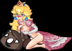 animated animated_gif blonde_hair blue_eyes blush grabbing_another&#039;s_breast breasts crown earrings elbow_gloves gem girl_on_top gloves goomba high_heels huge_penis jewelry kneeling large_breasts lipstick long_hair lowres makeup monster nintendo nipples paizuri parody penis playshapes princess_peach sex shoes spread_legs super_mario_bros._1 rating:Explicit score:42 user:fxmx