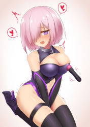 1girl absurdres areola_slip blush breast_poke breasts controller covered_erect_nipples elbow_gloves fate/grand_order fate_(series) gloves hair_over_one_eye heart heart-shaped_pupils highleg highres konohana_saku large_breasts light_purple_hair mash_kyrielight open_mouth playstation_move poking purple_eyes purple_thighhighs short_hair smile solo symbol-shaped_pupils thighhighs v_arms rating:Questionable score:13 user:danbooru
