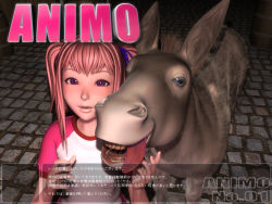  1girl 3d animo_(series) animo_no_01 donkey game loli pink_hair purple_eyes yoshino_momiji  rating:Explicit score:42 user:Dr_Pervert