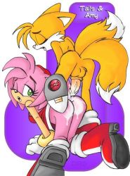  aftersex all_fours amy_rose anal ass bottomless cum cum_in_ass cum_in_pussy cumdrip doggystyle drs from_behind furry no_humans nude open_mouth penis pink_hair pink_theme sex sex_from_behind sonic_(series) tail tail_raised tails_(sonic) wink  rating:Explicit score:38 user:Mizuho