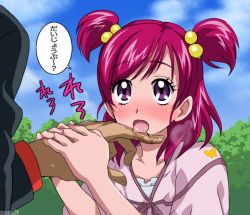 00s 1girl age_difference bad_id bad_pixiv_id blush bunbee bunbee_(yes!_precure_5) eyelashes licking_finger hair_bobbles hair_ornament licking maeashi pink_hair precure purple_eyes saliva sexually_suggestive size_difference twintails two_side_up yes!_precure_5 yumehara_nozomi rating:Questionable score:9 user:danbooru