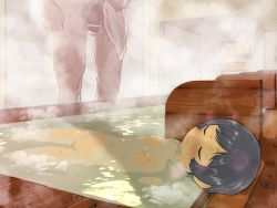 1boy 1girl 2equal8 afloat age_difference bar_censor bathhouse blush censored closed_eyes flaccid flat_chest indoors loli lying mixed-sex_bathing navel nipples nude on_back original partially_submerged penis pussy sawada_kanako shared_bathing short_hair sleeping steam testicles tomboy water wet rating:Explicit score:163 user:Dweenie