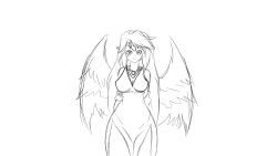  ! 1girl angel animated breast_expansion critnuke highres ilias mon-musu_quest! monster_girl solo torn_clothes wings  rating:Explicit score:17 user:LightningMcqueen