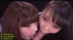  1boy 2girls :&gt;= animated asian ayashiro_yurina bisexual_female blush censored cooperative_fellatio cum cum_in_mouth cum_swap cumdrip facial fellatio french_kiss kiss licking looking_at_viewer multiple_girls natsume_airi open_mouth oral penis photo_(medium) pov real-591 real_works sailor school_uniform serafuku sound teamwork tongue tongue_out uvula video  rating:Explicit score:150 user:achtung