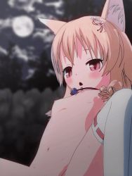  182094 1girl animal_ears animated animated_gif bell blonde_hair blush bouncing_breasts breasts fang female_focus fox_ears hair_ornament implied_sex jewelry kanna_hisashi loli navel necklace nipples nude open_mouth pussy red_eyes short_hair small_breasts spread_legs tagme thighhighs thighs uncensored white_thighhighs  rating:Explicit score:111 user:sig-sig-sig