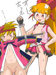  &gt;:d &gt;_&lt; 00s 1boy 1girl :d age_difference akazutsumi_momoko bandages belt blonde_hair blush bottomless bow breasts brick_(ppg) choker closed_eyes femdom flaccid flagpole hanamiya_mitsuhiko hetero hyper_blossom long_hair miniskirt nipples no_bra no_panties open_mouth orange_hair penis powerpuff_girls powerpuff_girls_z pussy red_eyes rowdyruff_boys short_hair shota simple_background skirt small_breasts small_penis smile tears teenage_girl_and_younger_boy torn_clothes uncensored v-shaped_eyebrows white_background yo-yo you_gonna_get_raped  rating:Explicit score:28 user:atrack