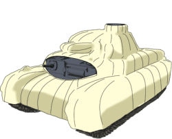 10s center_opening commentary_request girls_und_panzer kurosumi lowres meme_attire military military_vehicle motor_vehicle no_humans open-chest_sweater panzer_iv panzer_iv ribbed_sweater simple_background sweater tank tank_top turtleneck vehicle_focus visual_pun white_background yellow_sweater you&#039;re_doing_it_wrong