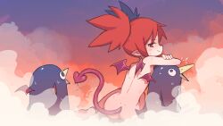  1girl 2others ass back completely_nude demon_girl demon_tail demon_wings disgaea etna_(disgaea) from_behind highres makai_senki_disgaea mini_wings multiple_others nude onsen open_mouth orenji_(wholesomeorenji) pointy_ears prinny red_eyes red_hair sitting slit_pupils smile steam sweatdrop tail twintails wet wings  rating:Questionable score:66 user:danbooru