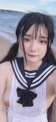 1girl animated asian beach breasts highres looking_at_viewer lowres nipples photo_(medium) raku66 raku_(cosplayer) real_life tagme vertical_video video rating:Explicit score:152 user:Johan_Taylor
