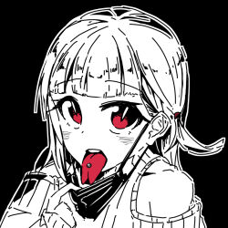  1girl artist_request forked_tongue original piercing red_eyes tagme tongue tongue_piercing 